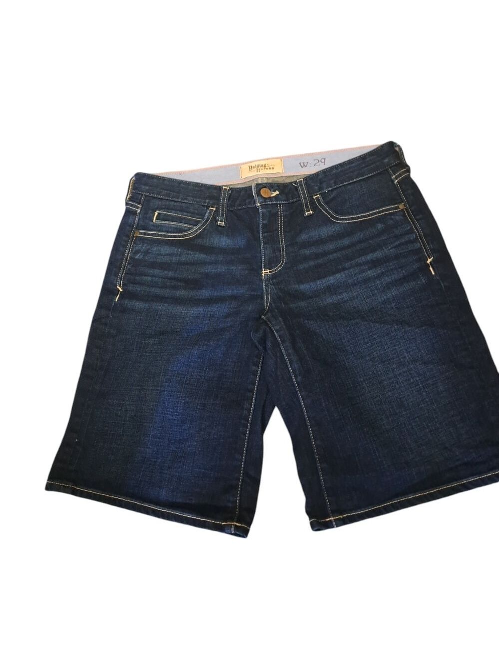 Anthropologie Holding Horses Jean Shorts denim Boy Short dark cotton blend 29